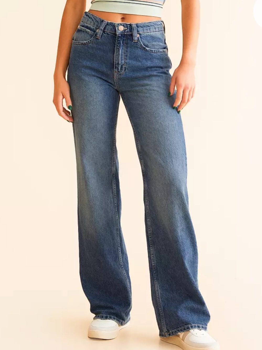 Free People Tinsley Baggy Mid Rise Straight Leg Jeans Size 30 - Picture 2 of 8